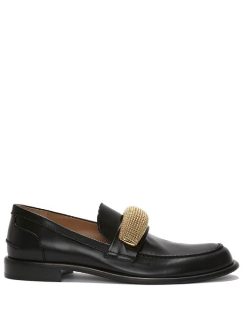 JW Anderson appliqué-detail leather loafers