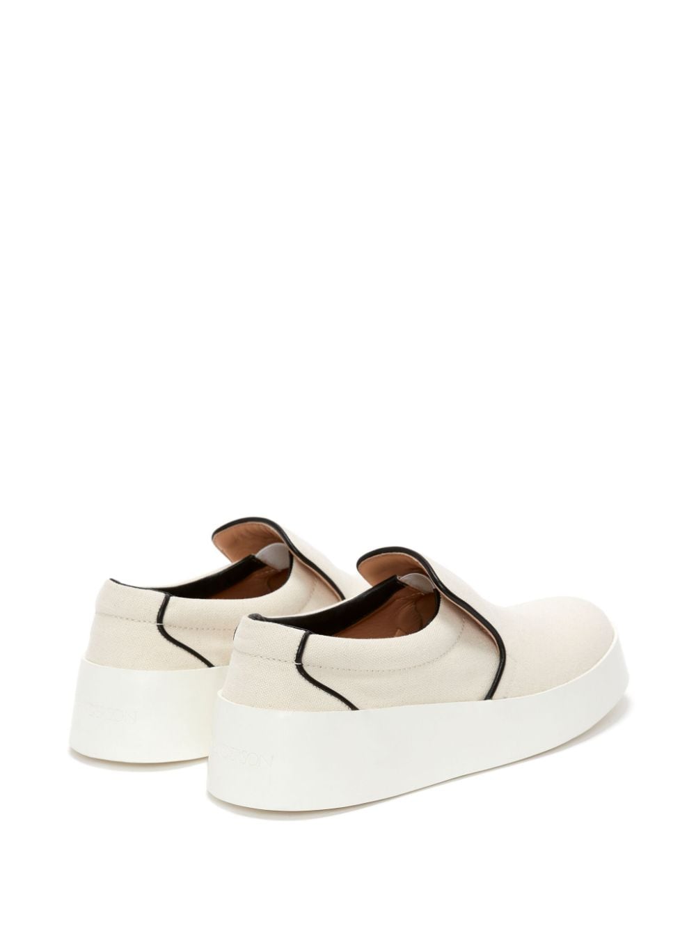 Shop Jw Anderson Slip-on Leather Sneakers In Neutrals
