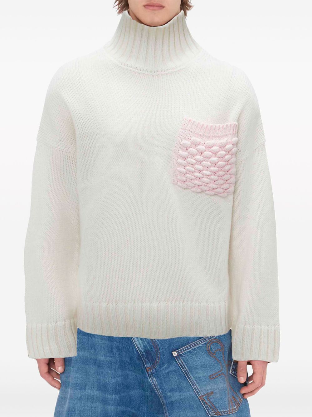 Image 2 of JW Anderson roll-neck drop-shoulder jumper