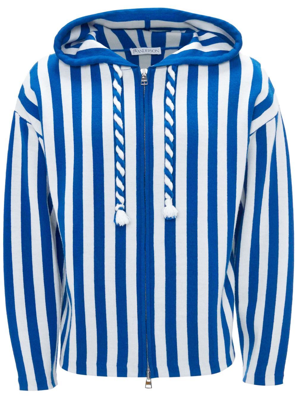 JW ANDERSON STRIPED HOODED CARDIGAN