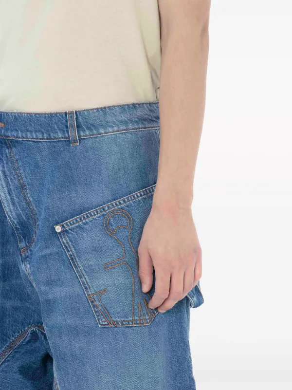 JW Anderson ツイスト デニムショートパンツ | ブルー | FARFETCH JP