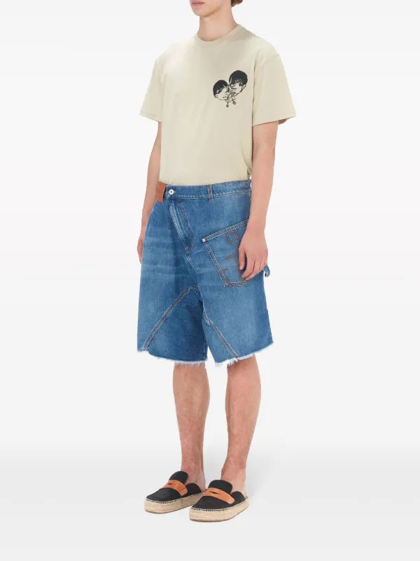 JW Anderson ツイスト デニムショートパンツ | ブルー | FARFETCH JP