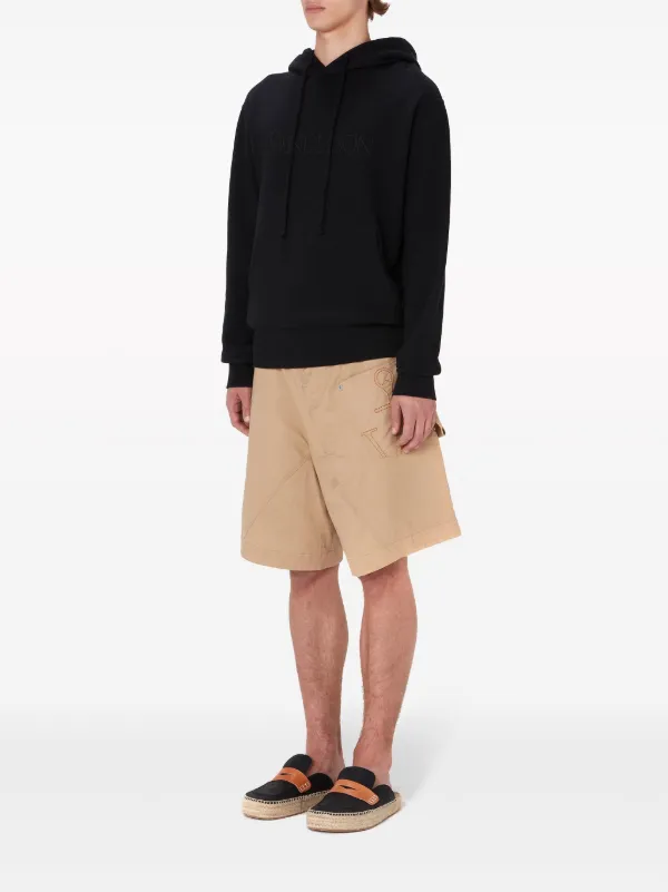 JW Anderson logo-embroidered Cotton Hoodie | Black | FARFETCH