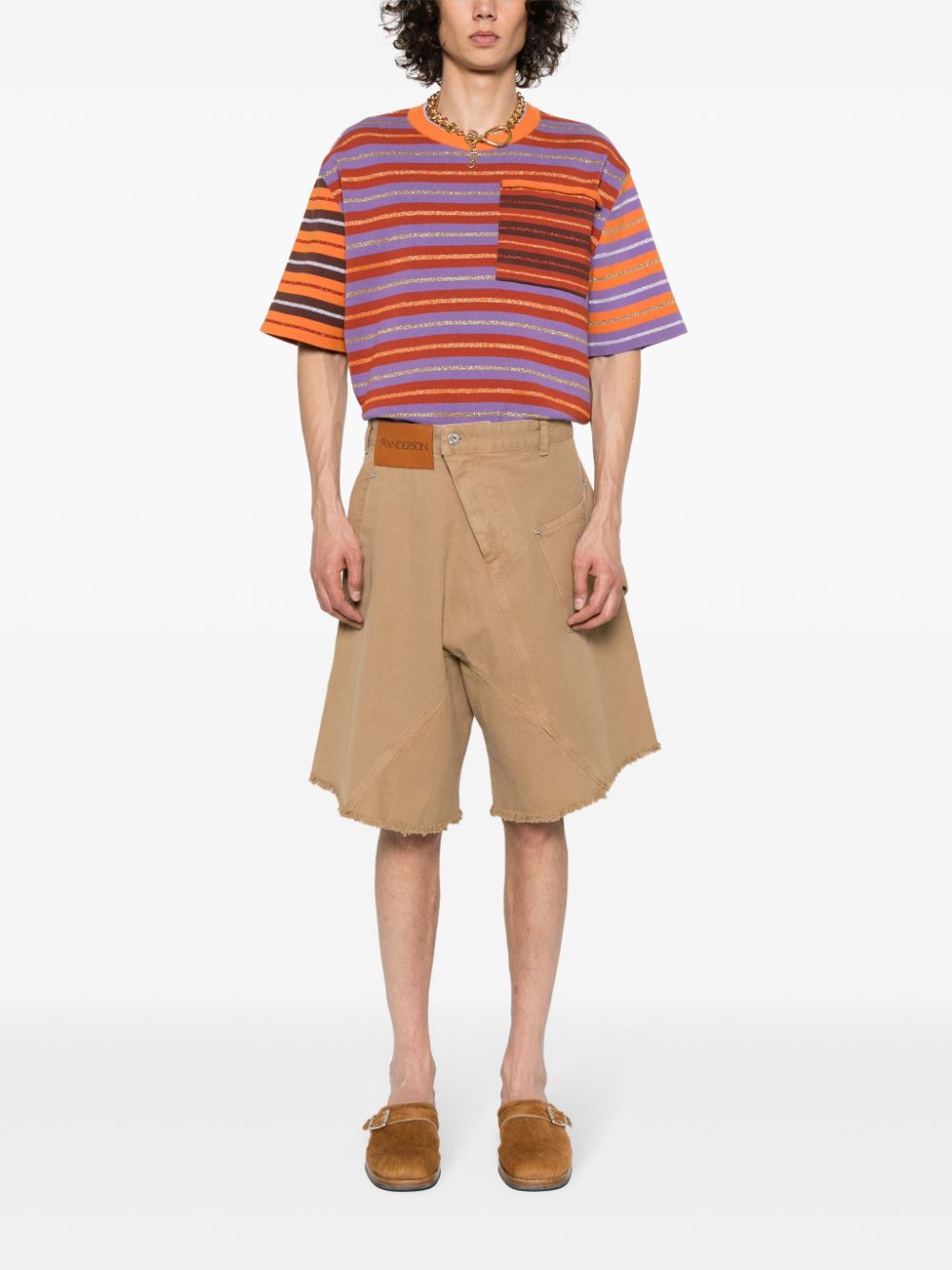 JW Anderson Twisted workswear shorts - Brown