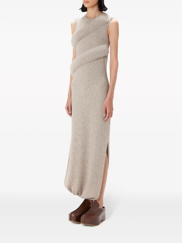 JW Anderson Padded Knitted Maxi Dress | Neutrals | FARFETCH