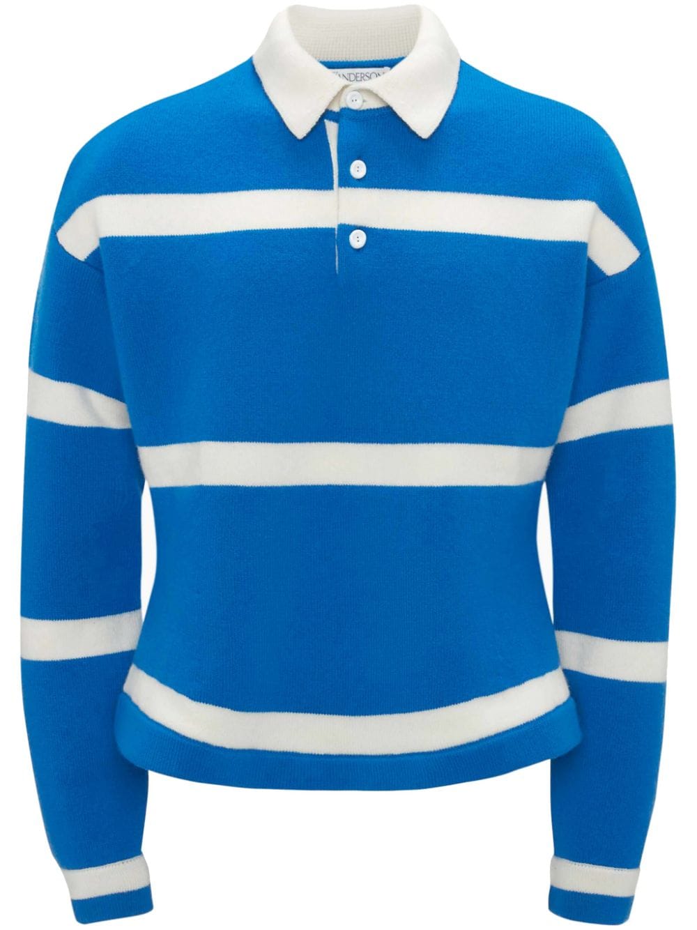 Jw Anderson Structured Polo Top In Blue