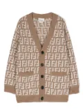 Fendi Kids FF-motif button-up cardigan - Neutrals