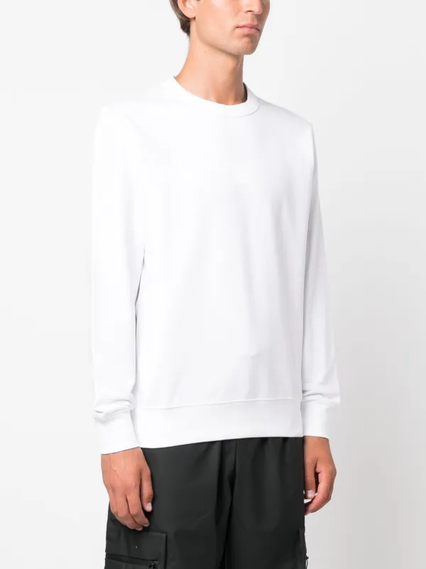 パーカー・フーディ C.P. Company Emerized' White Cotton Sweatshirt C.P. Company Metropolis logo-patch stretch-cotton Sweatshirt