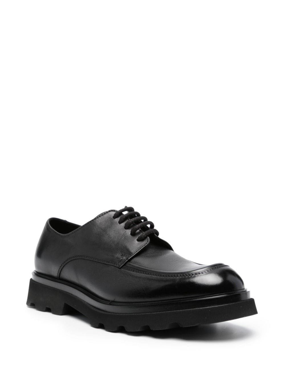 Doucal's lace-up leather loafers - Zwart