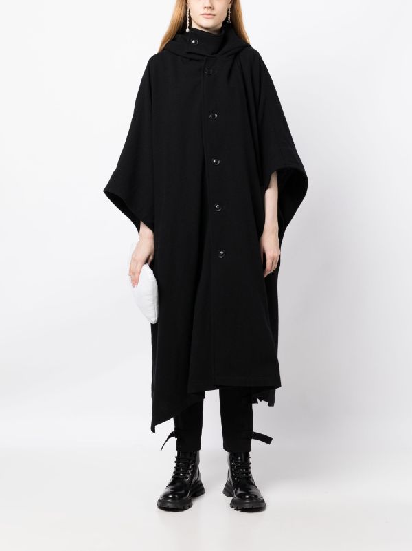 Y's Half-Length Sleeve Hooded Cape - Black