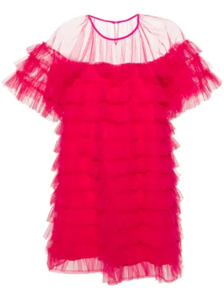 Molly Goddard Roberta ラッフル ドレス | ピンク | FARFETCH JP