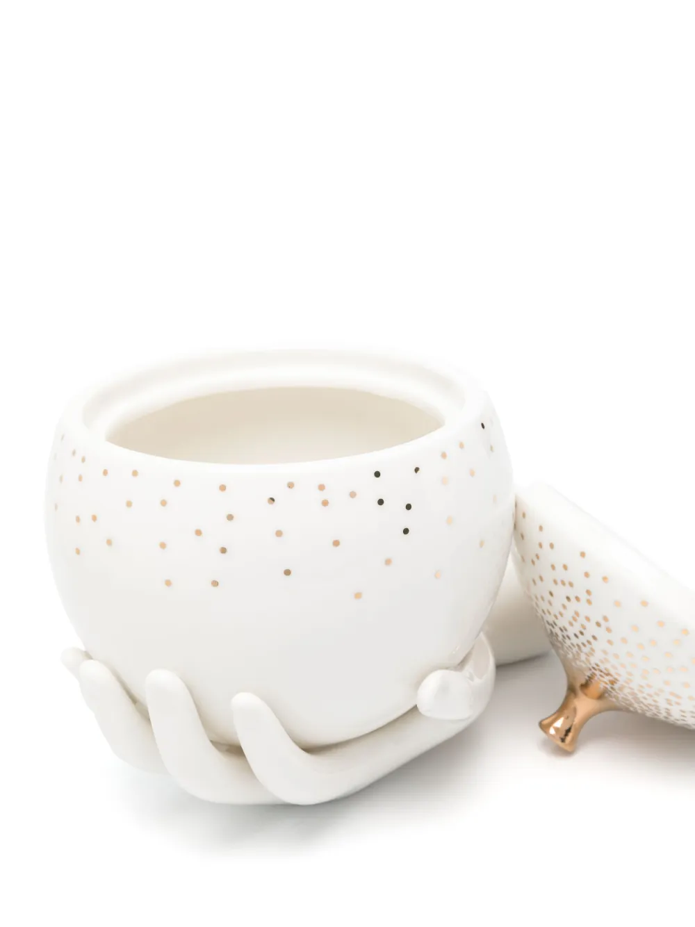 Jonathan Adler Gilded Eve Ceramic Box In White