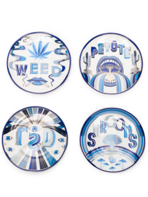 Jonathan Adler Druggist porcelain coaster set (set of four)