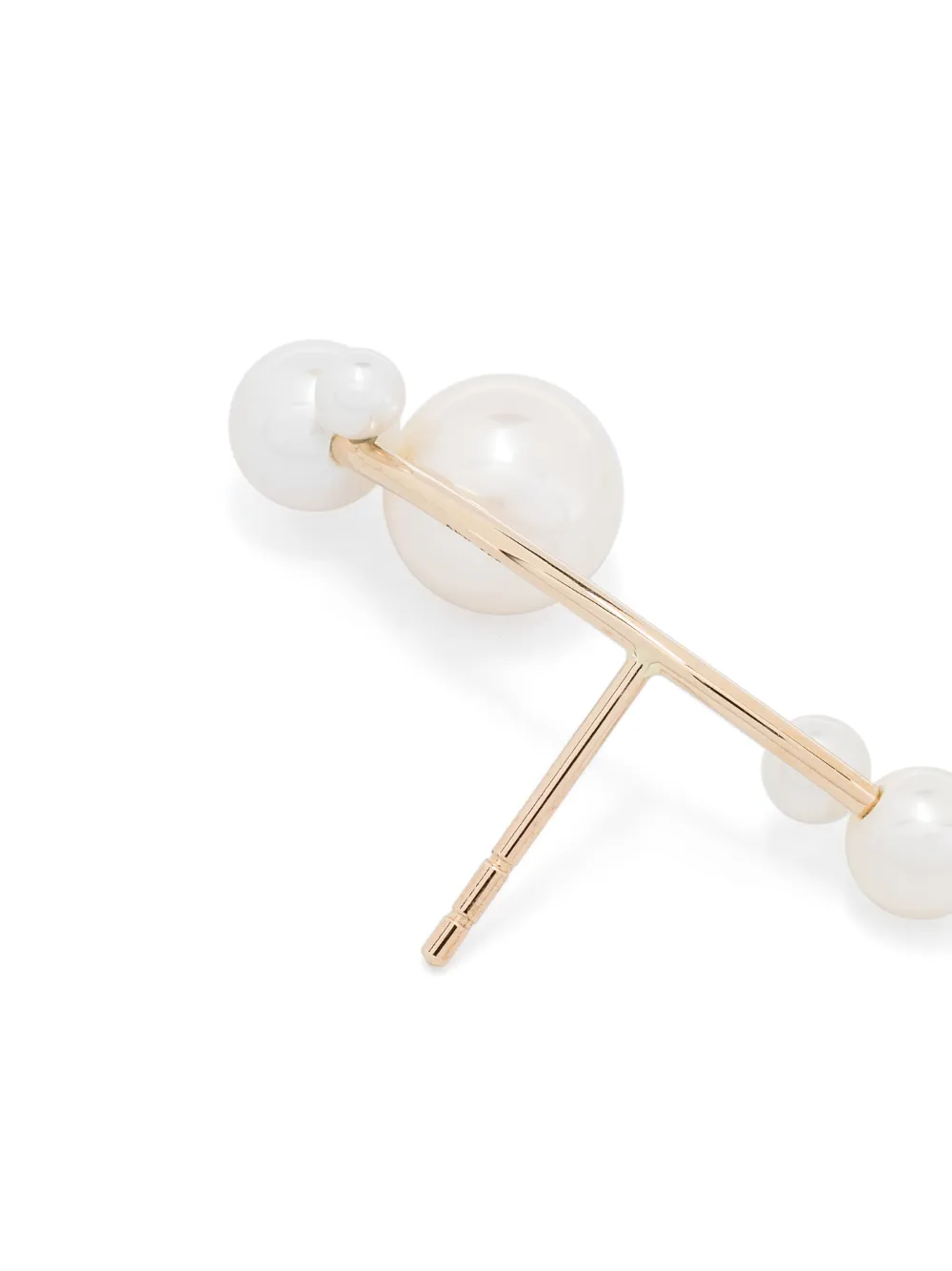 Shop Sophie Bille Brahe 14kt Yellow Gold Stellari Pearl Earring