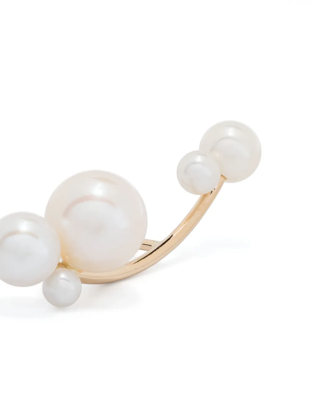 Shop Sophie Bille Brahe 14kt Yellow Gold Stellari Pearl Earring