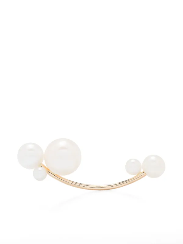 Sophie Bille Brahe 14kt Yellow Gold Stellari Pearl Earring