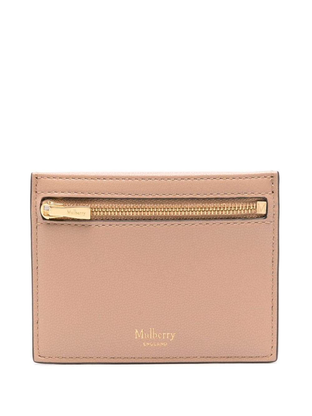 Mulberry Zipped Leather Cardholder In Neutrals
