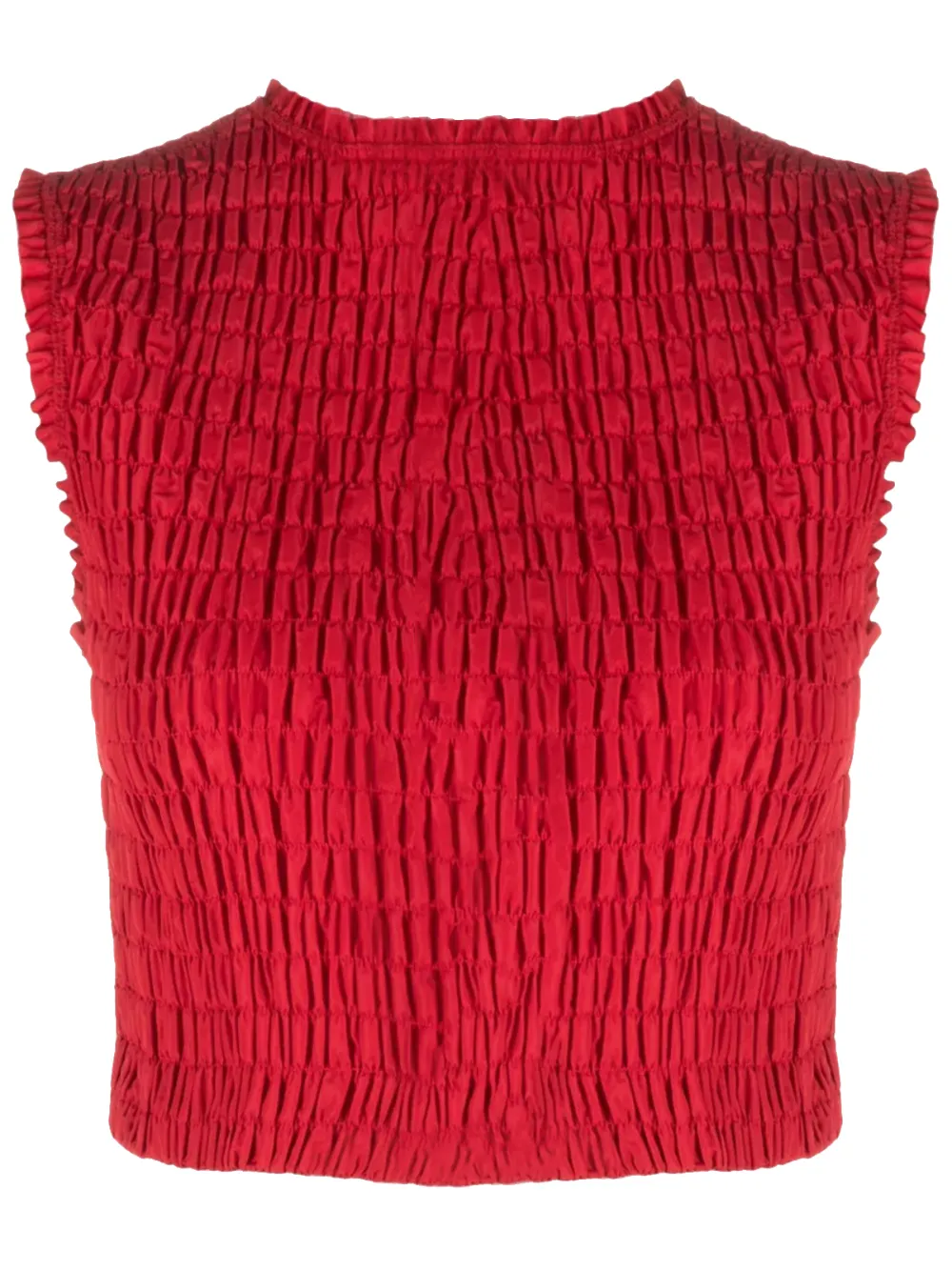 Patou smocked crop top | Red | Image 1