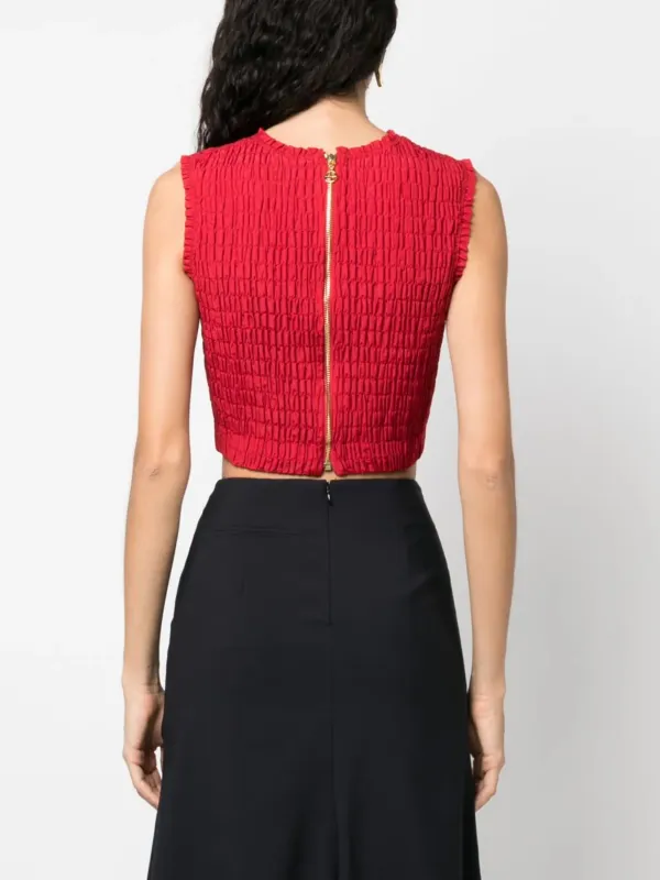PATOU クロップトップ Patou クロップド トップ | レッド | FARFETCH JP