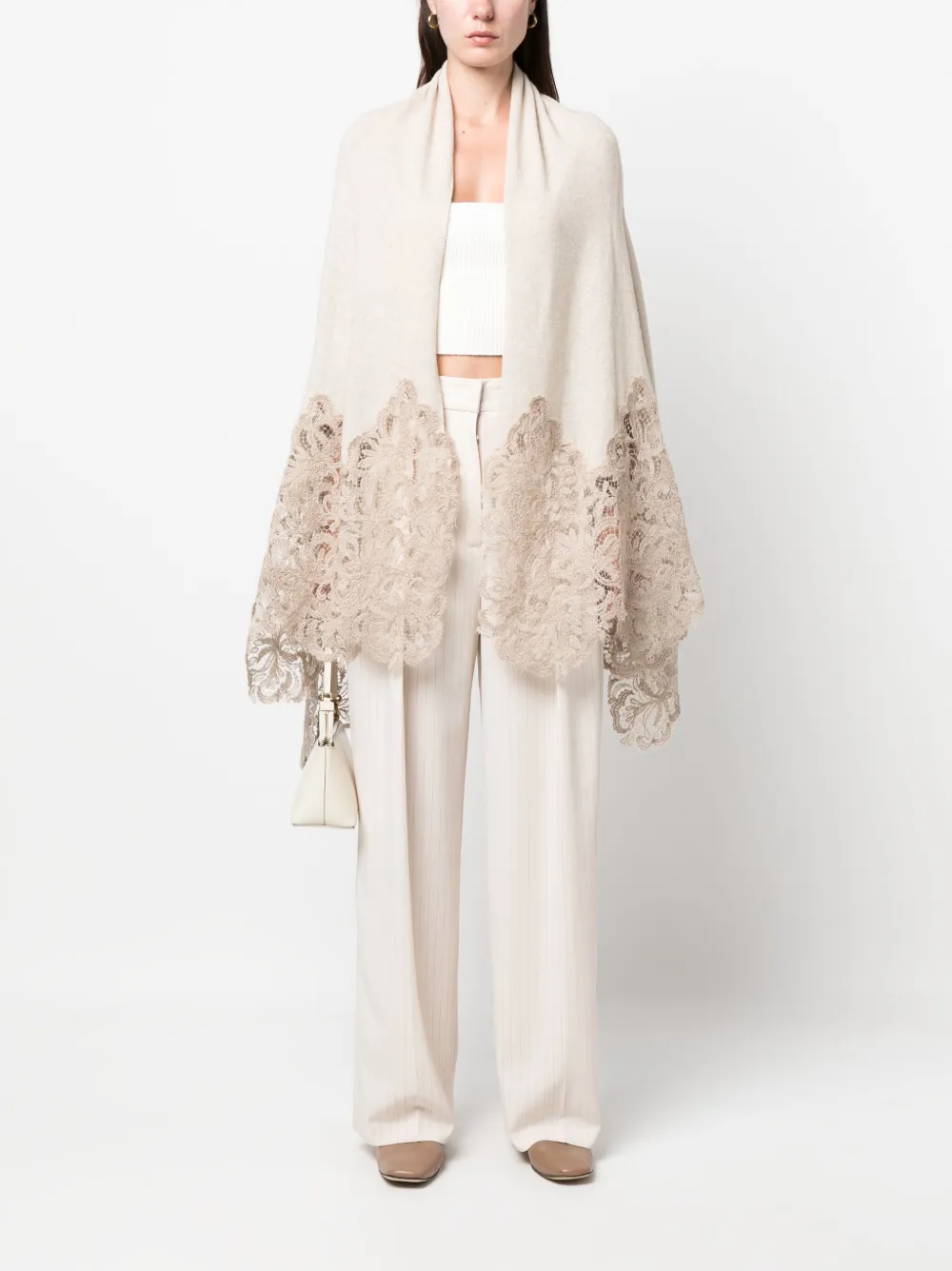 Ermanno Scervino Asymmetrische top - Beige