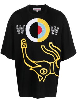 Walter Van Beirendonck Sun & Moon Silk T-Shirt on Garmentory