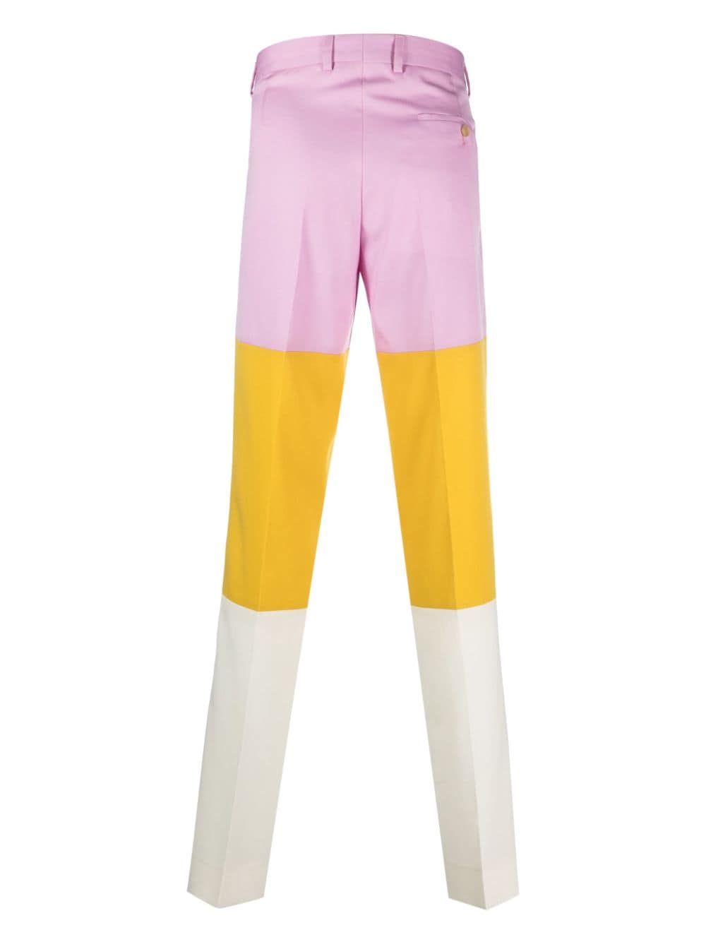 Shop Walter Van Beirendonck Sharp Tailored-cut Trousers In White