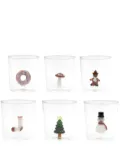 CU I SEEYOU Christmas 3D-detailing glasses (set of six) - Neutrals