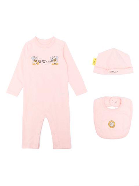 Off-White Kids logo-print cotton babygrow set