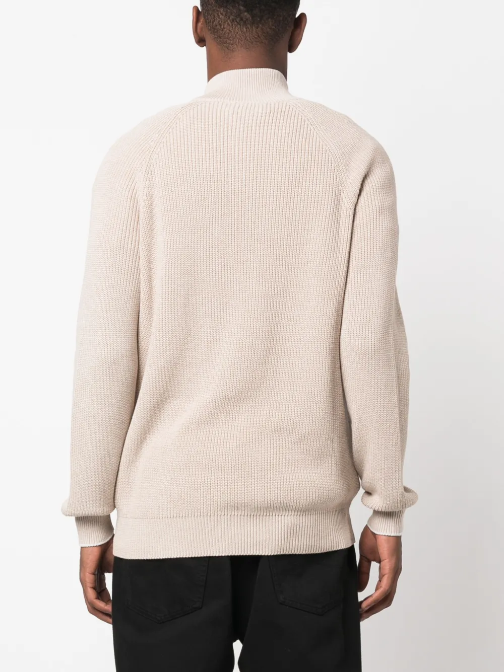 Brunello Cucinelli Ribbed-knit Zip-up Cardigan In Neutrals