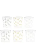 CU I SEEYOU Christmas snowflake-print glasses (set of six) - Neutrals