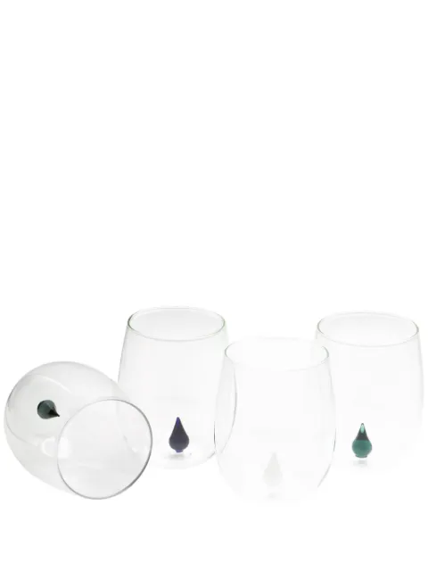 CU I SEEYOU pack de cuatro vasos con detalle 3D