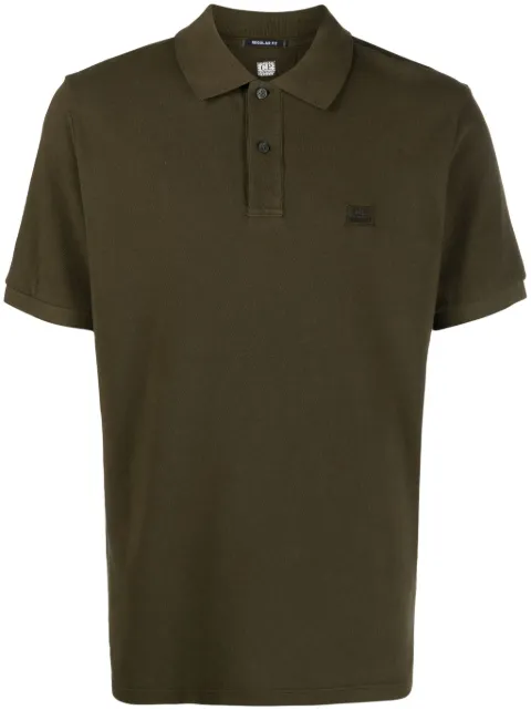 C.P. Company logo-embroidered cotton polo shirt
