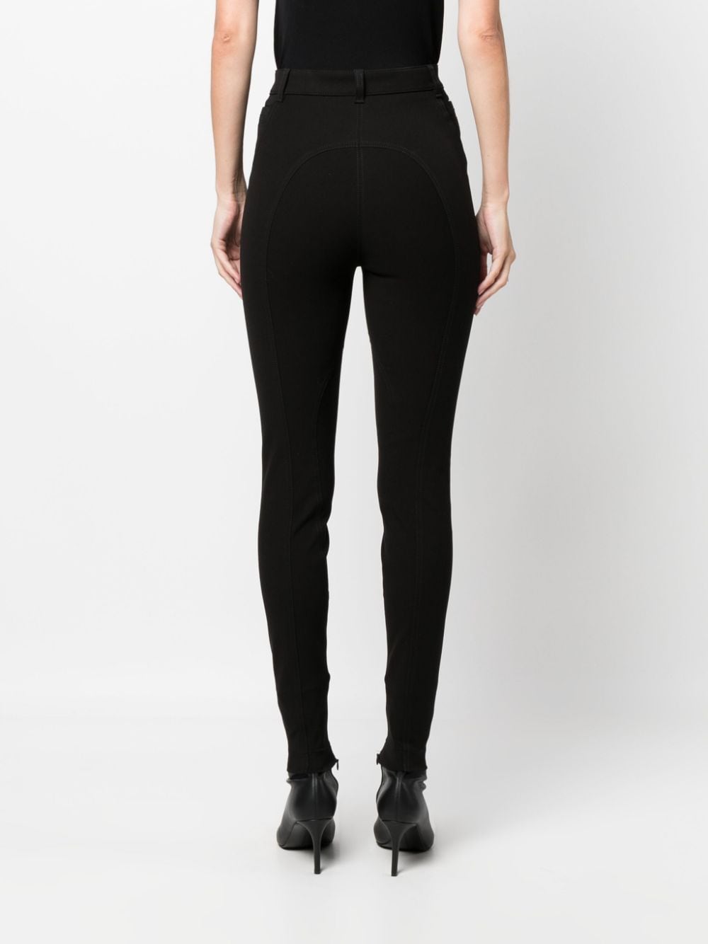 Shop Stella Mccartney Panelled Skinny-cut Trousers In Black