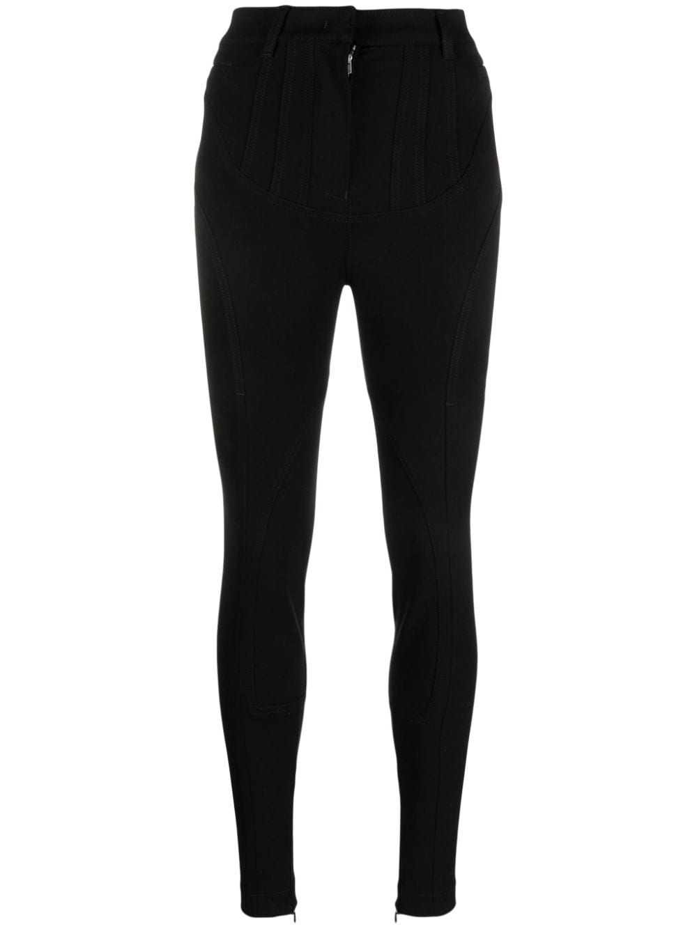 Stella Mccartney Panelled Skinny-cut Trousers In Black