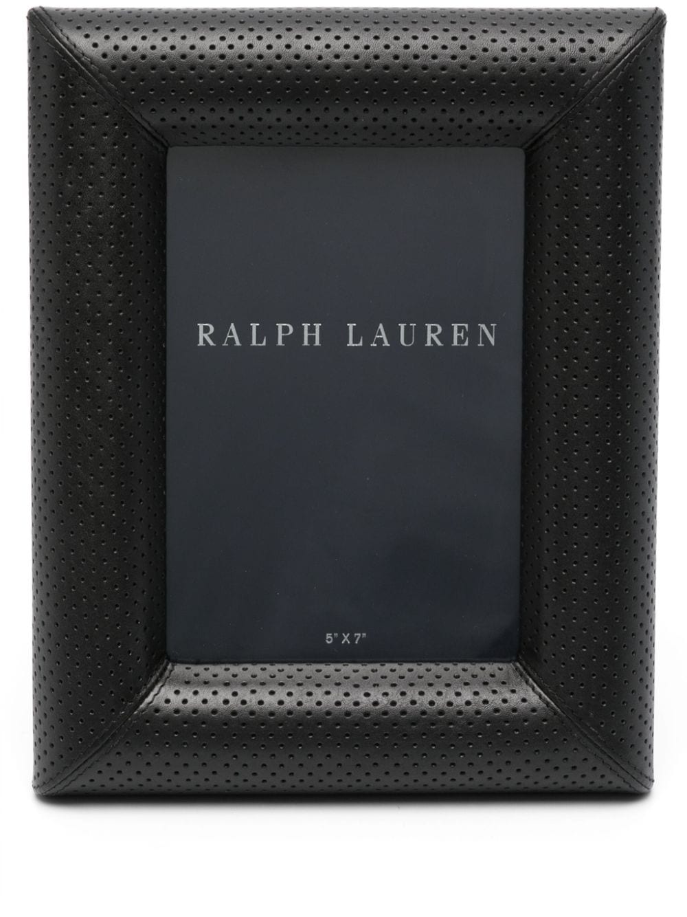 Ralph Lauren Home Luxe photo frame 8cm x 10cm - Silber Durham leather frame - Schwarz