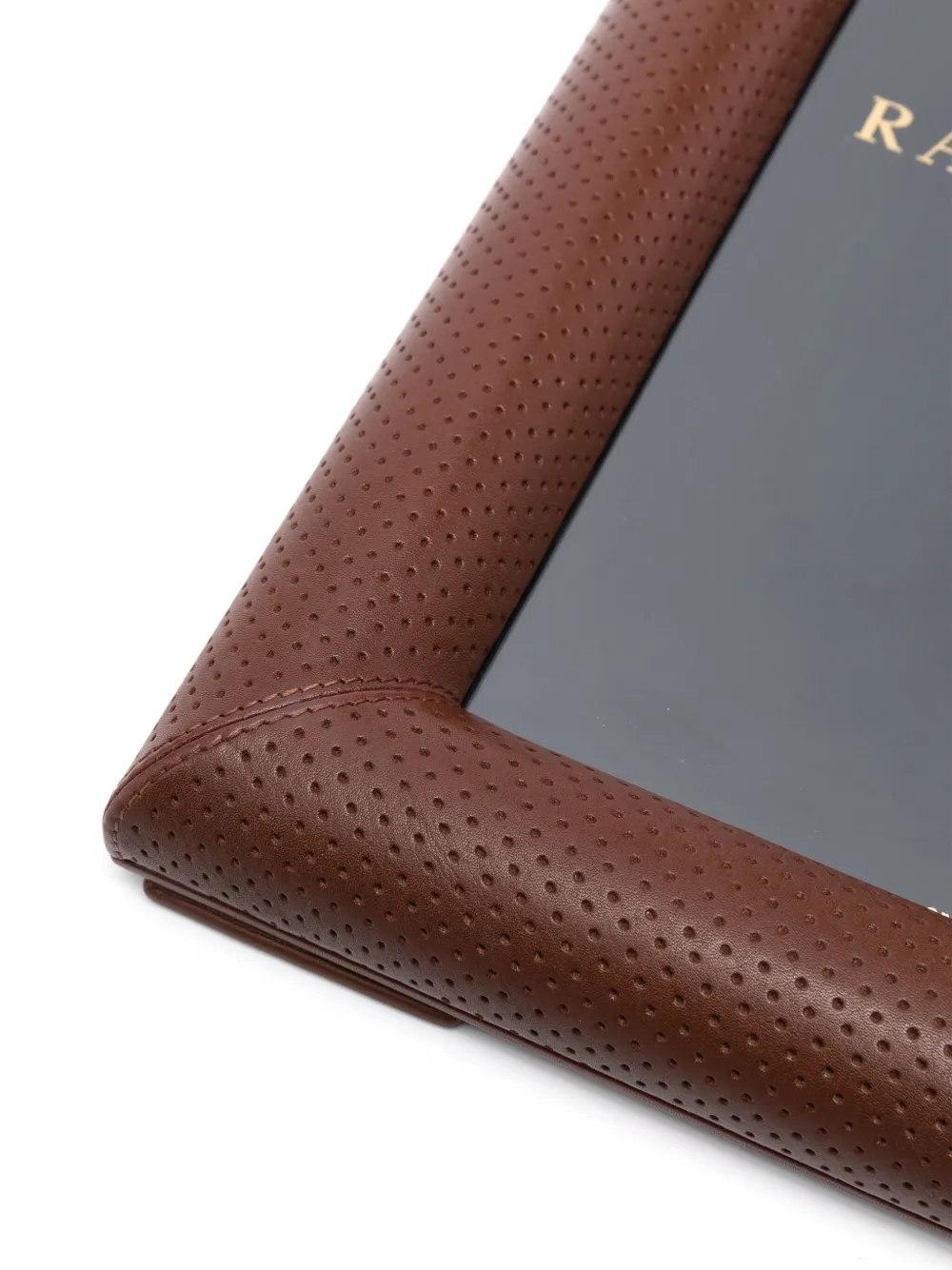 Polo Ralph Lauren Durham Perforated Leather Photo Frame (20x25cm) In Brown