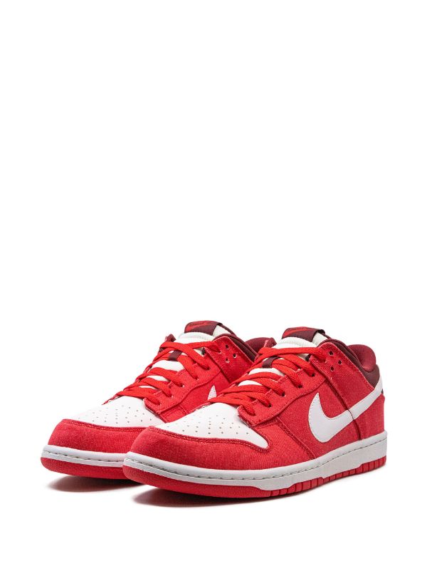 Nike dunk cheap low flyknit red