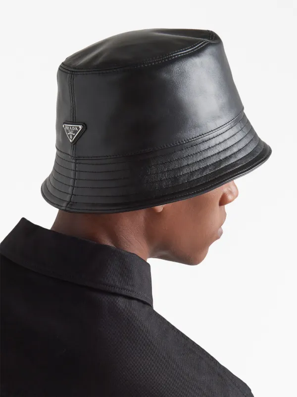 Prada Leather Bucket Hat - Farfetch