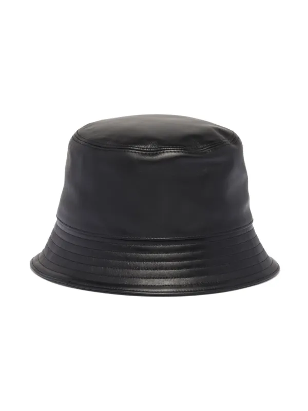 Prada Leather Bucket Hat - Farfetch