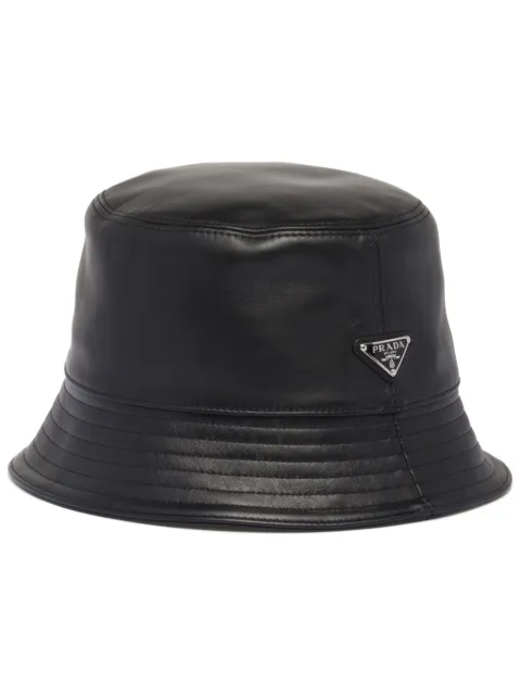 Prada leather bucket hat