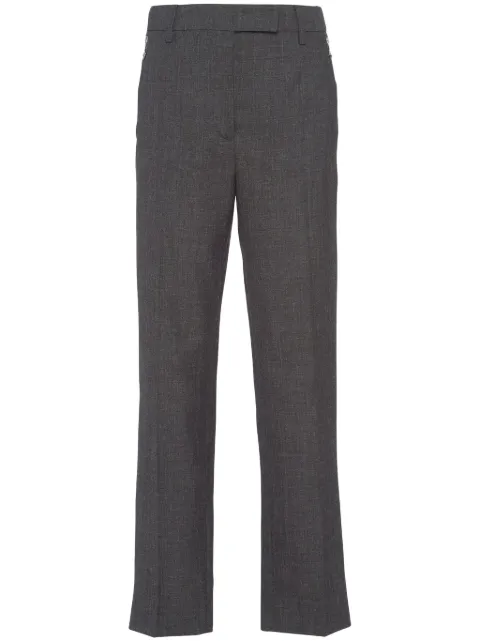 Prada zip-pocket wool trousers