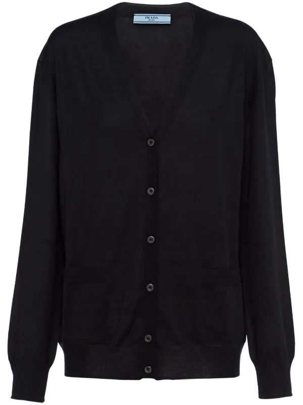 Prada V neck Cashmere Cardigan Farfetch