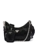 Prada Re-Edition 2005 crystal-embellished shoulder bag - Black