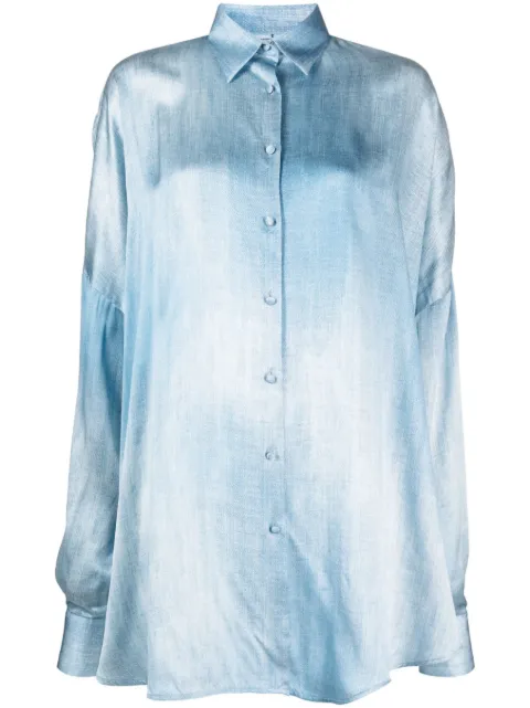 Ermanno Scervino camisa de seda manga larga