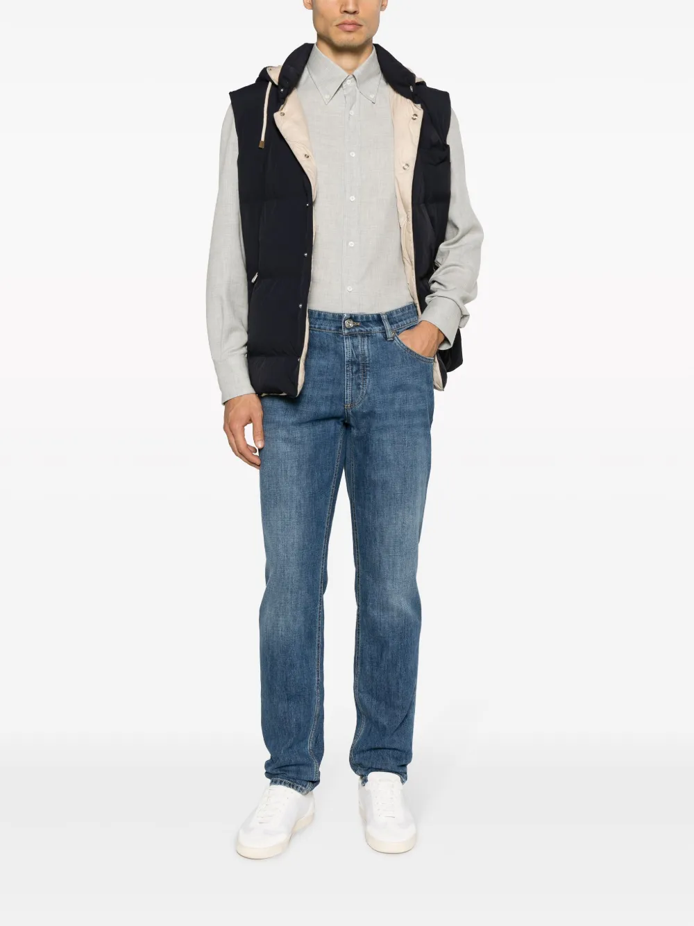 Brunello Cucinelli Kasjmier overhemd - Grijs