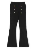 Balmain Kids decorative-button flared trousers - Black