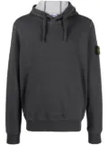 Stone Island Compass-motif cotton hoodie - Grey