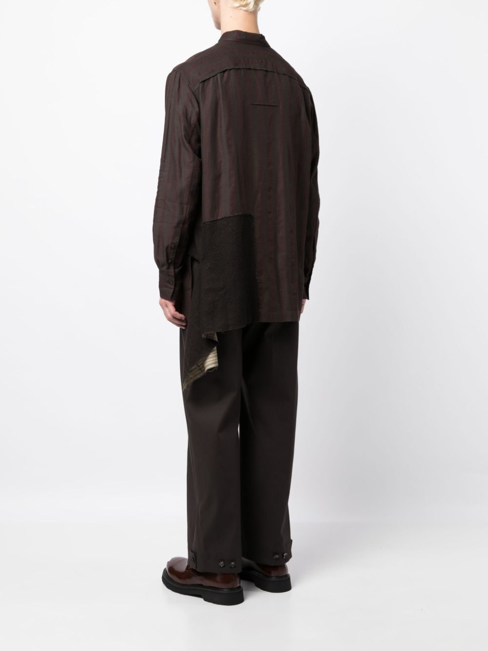 Ziggy Chen Elongated Collage button-up Shirt - Farfetch