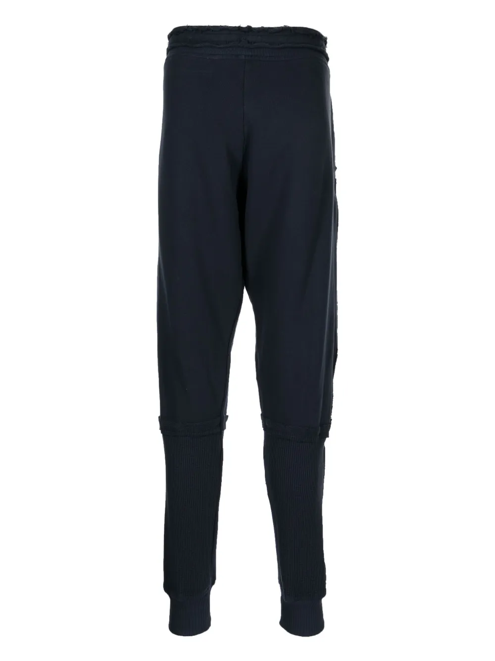 Shop Greg Lauren Stretch-cotton Drawstring-waistband Track Pants In Blue