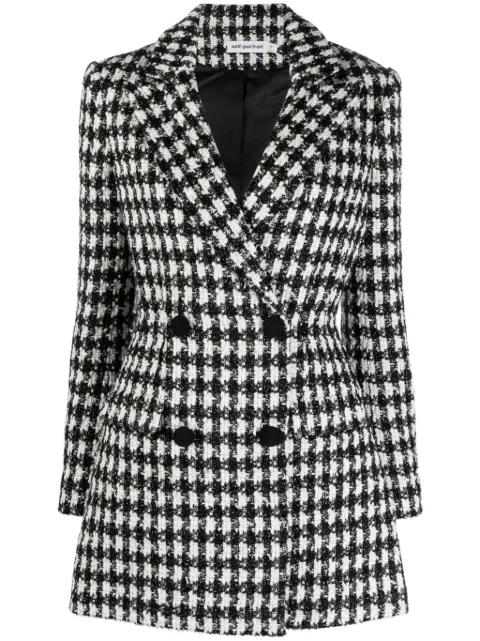 Self-Portrait houndstooth blazer dress